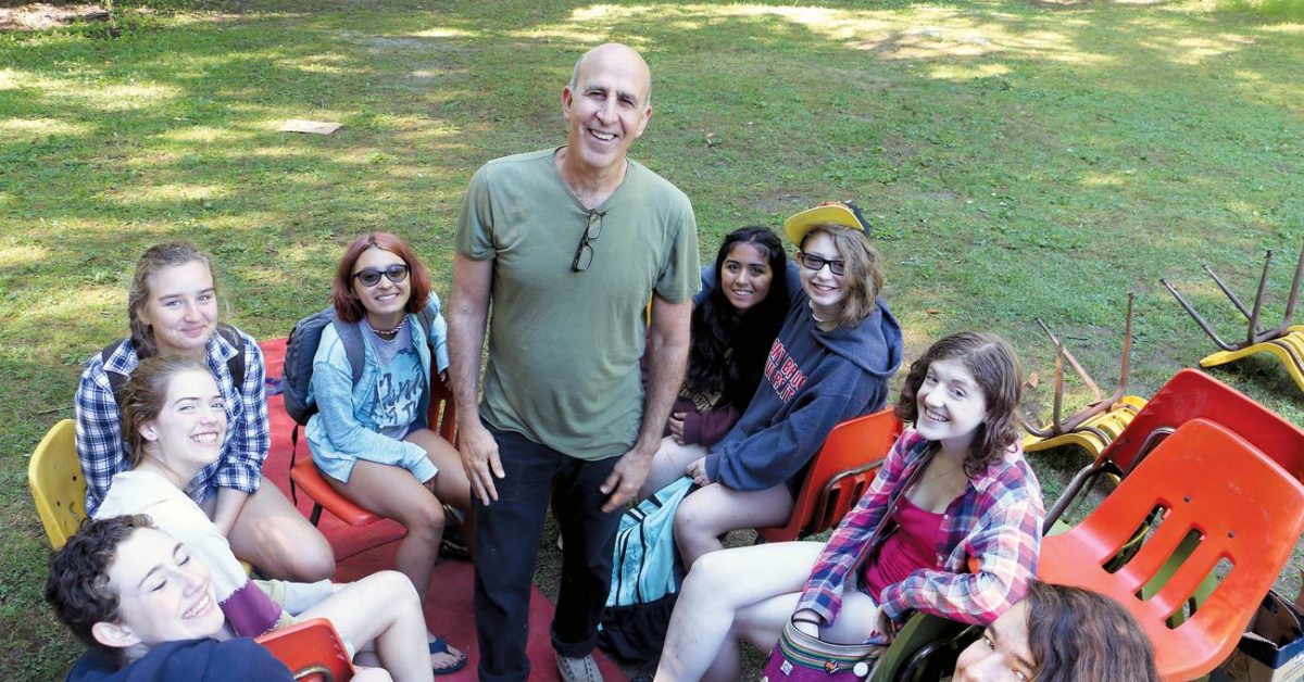 Adam Simon, Odyssey Teen Camp Director with campers.