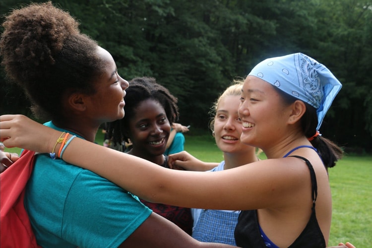 Ethnically diverse group of camper at Odyssey Teen Camp
