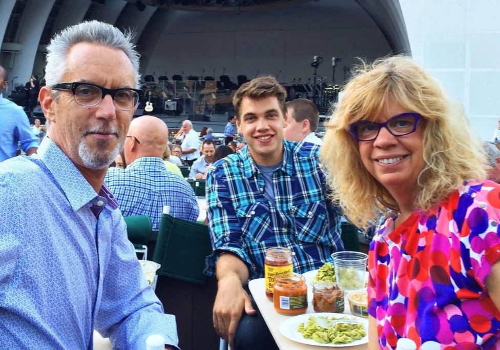 Matthew and his parents at the Hollywood Bowl